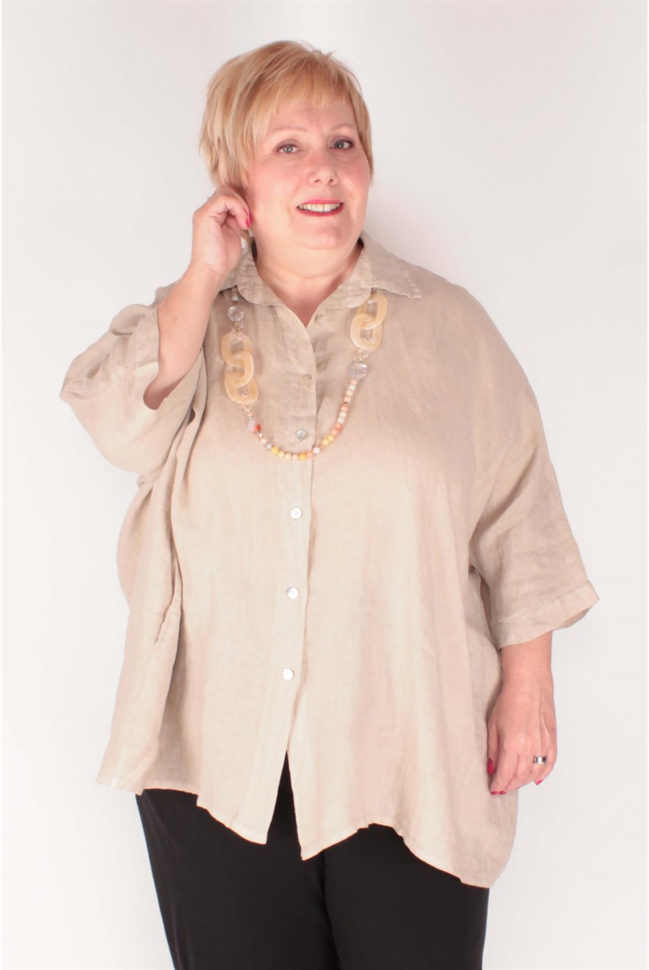 Blouse en Lin Beige